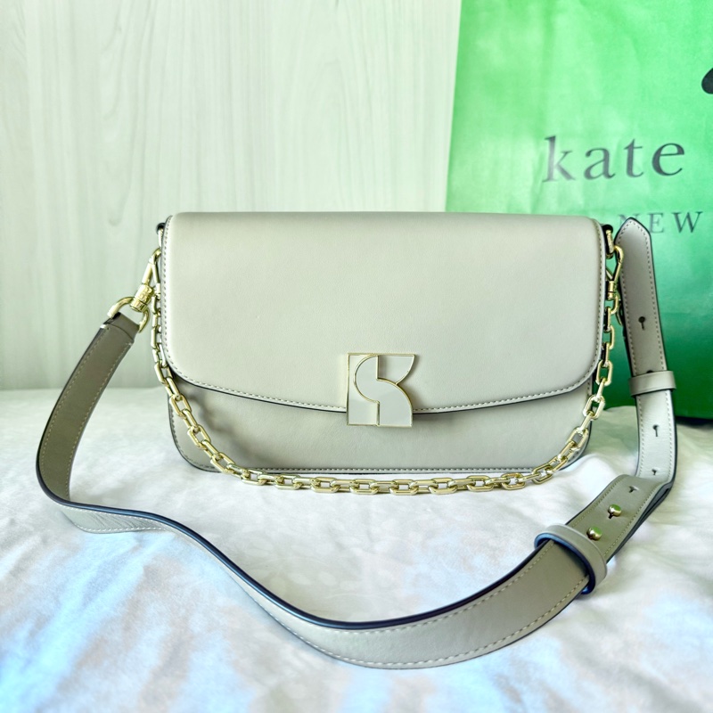 Kate Spade Dakota 真皮質感鍊包(淺米-奶茶色)-4