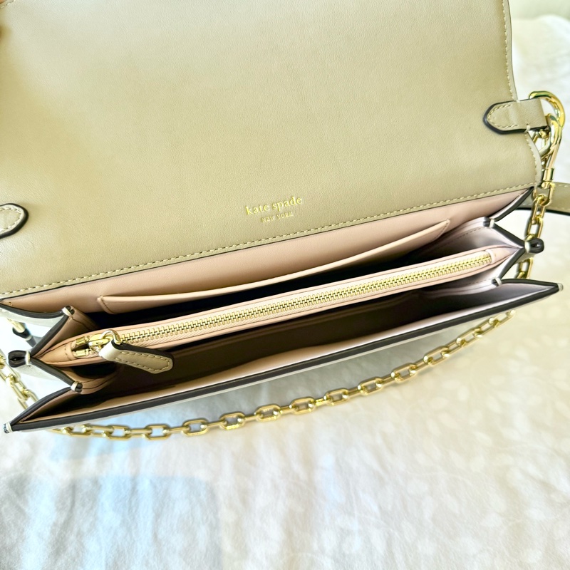 Kate Spade Dakota 真皮質感鍊包(淺米-奶茶色)-7