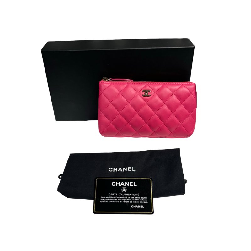 CHANEL LAMBSKIN CLUTCH-1
