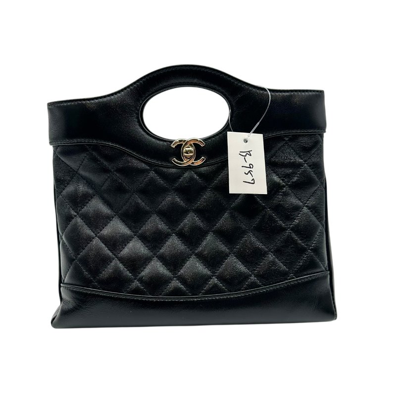 【美收精品】Chanel 油蠟羊皮淡金雙鍊手提斜背包 B-957【隔月月中將轉賣至日本 上架期限30天】-0