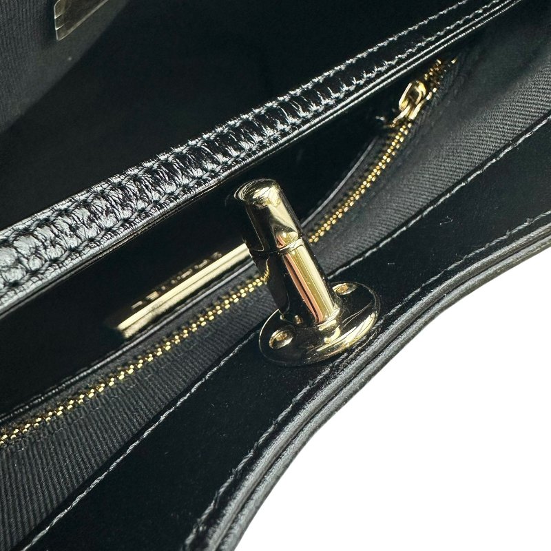 【美收精品】Chanel 油蠟羊皮淡金雙鍊手提斜背包 B-957【隔月月中將轉賣至日本 上架期限30天】-13