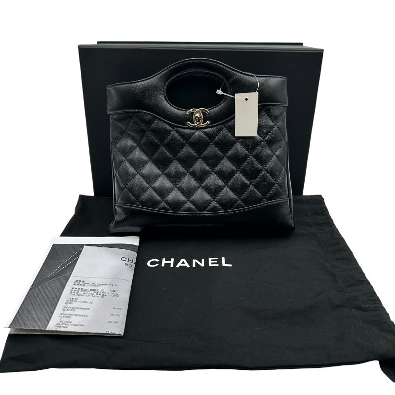 【美收精品】Chanel 油蠟羊皮淡金雙鍊手提斜背包 B-957【隔月月中將轉賣至日本 上架期限30天】-14