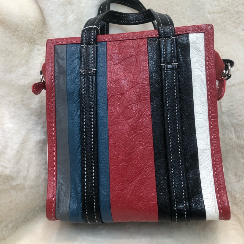 Balenciaga 黑紅灰藍色小Tote Bag 2 Way XB899-1