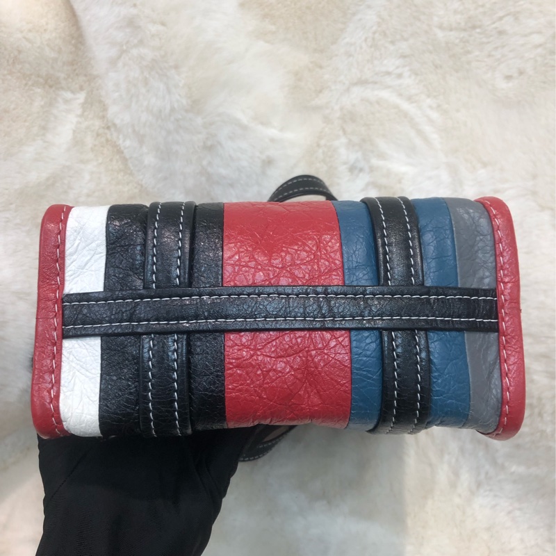 Balenciaga 黑紅灰藍色小Tote Bag 2 Way XB899-4