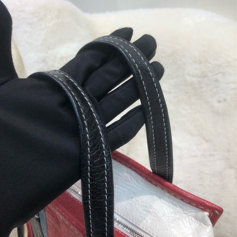 Balenciaga 黑紅灰藍色小Tote Bag 2 Way XB899-7