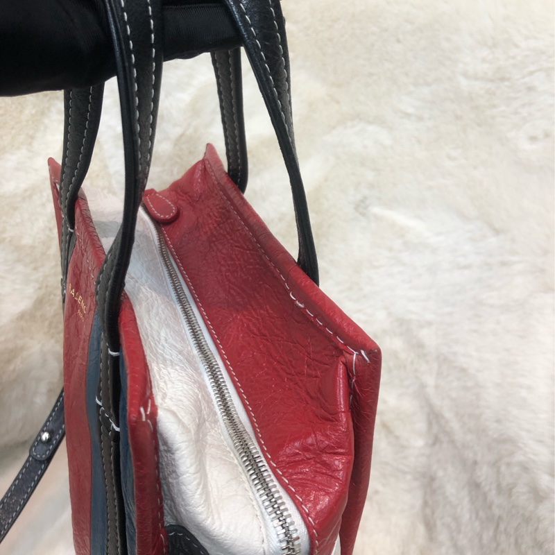 Balenciaga 黑紅灰藍色小Tote Bag 2 Way XB899-8