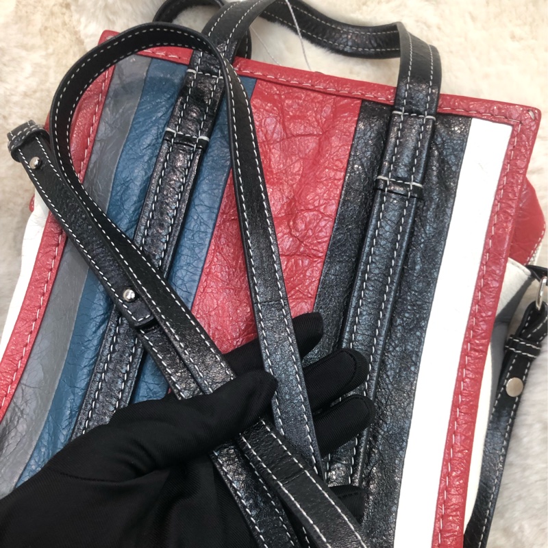 Balenciaga 黑紅灰藍色小Tote Bag 2 Way XB899-10