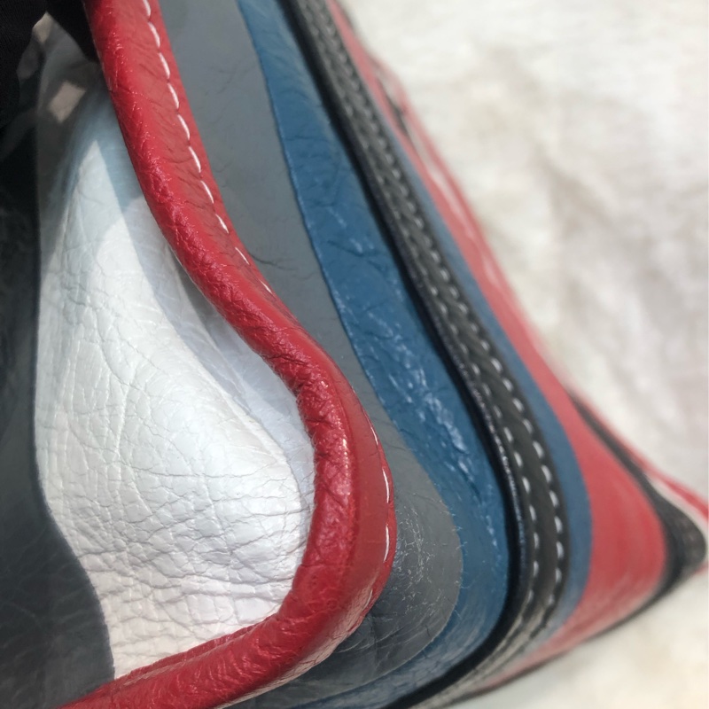 Balenciaga 黑紅灰藍色小Tote Bag 2 Way XB899-11