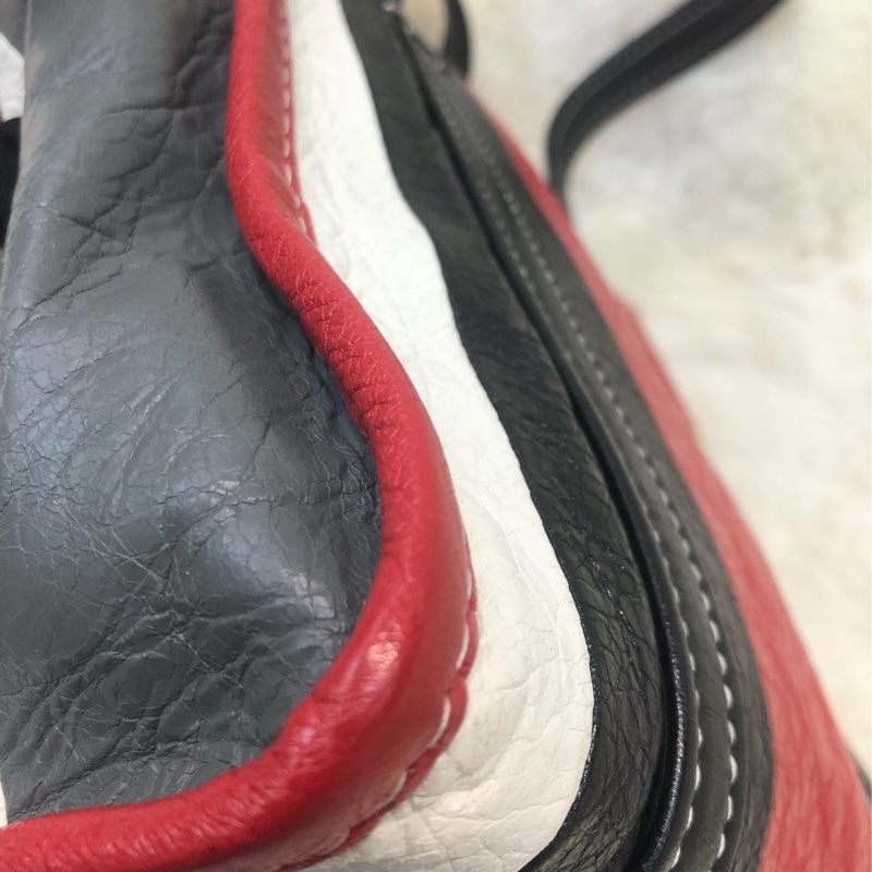 Balenciaga 黑紅灰藍色小Tote Bag 2 Way XB899-13