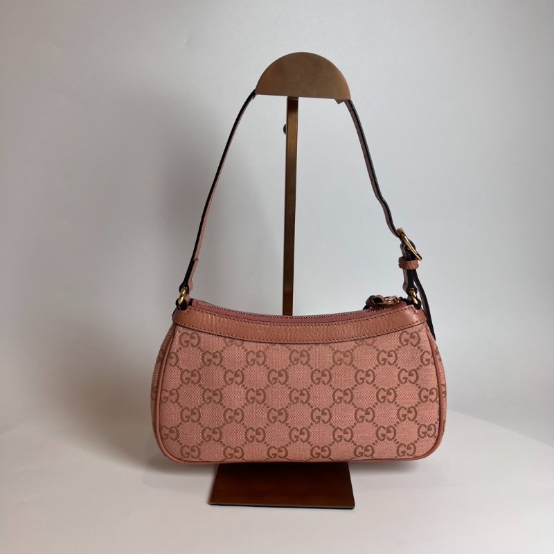 GUCCI 粉帆布單肩包-1