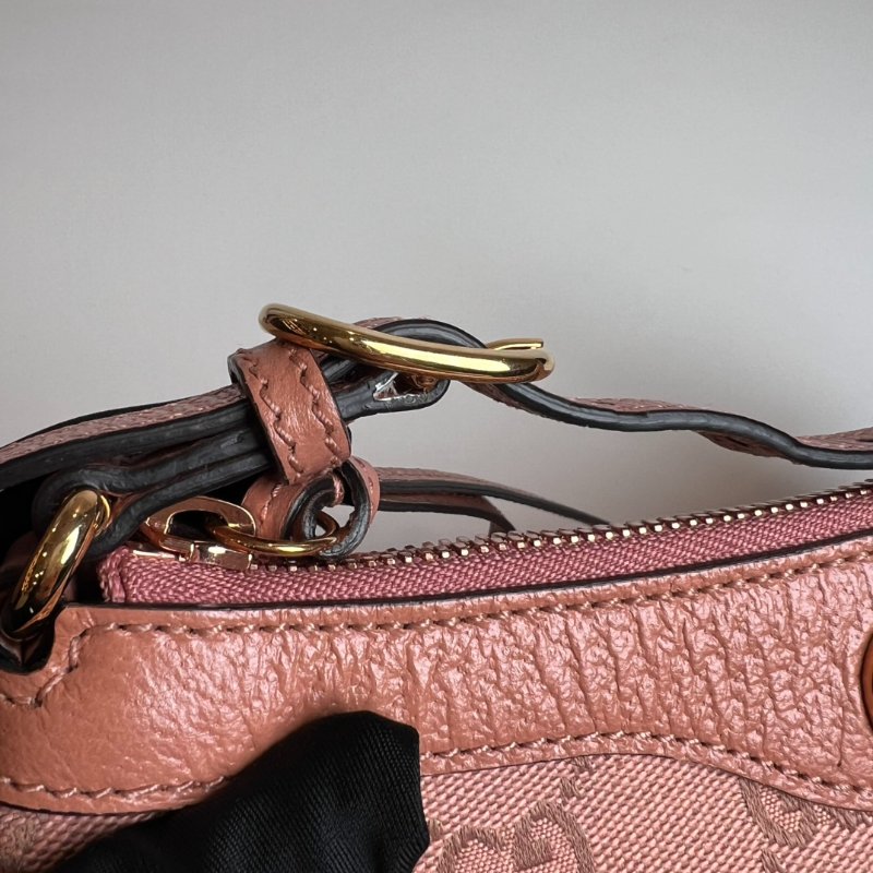 GUCCI 粉帆布單肩包-6