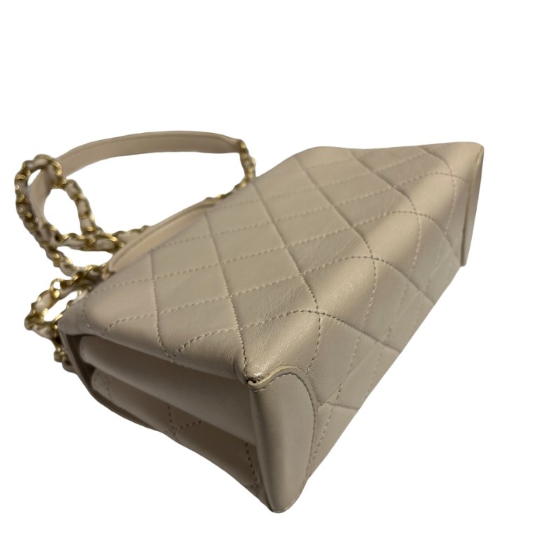 CHANEL LAMBSKIN TRENDY SPIRIT TOP HANDLE CHAIN SHOULDER BAG-9