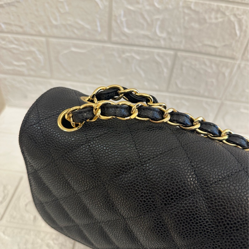 CHANEL 黑荔枝金雙C JUMBO 超級划算價格-3