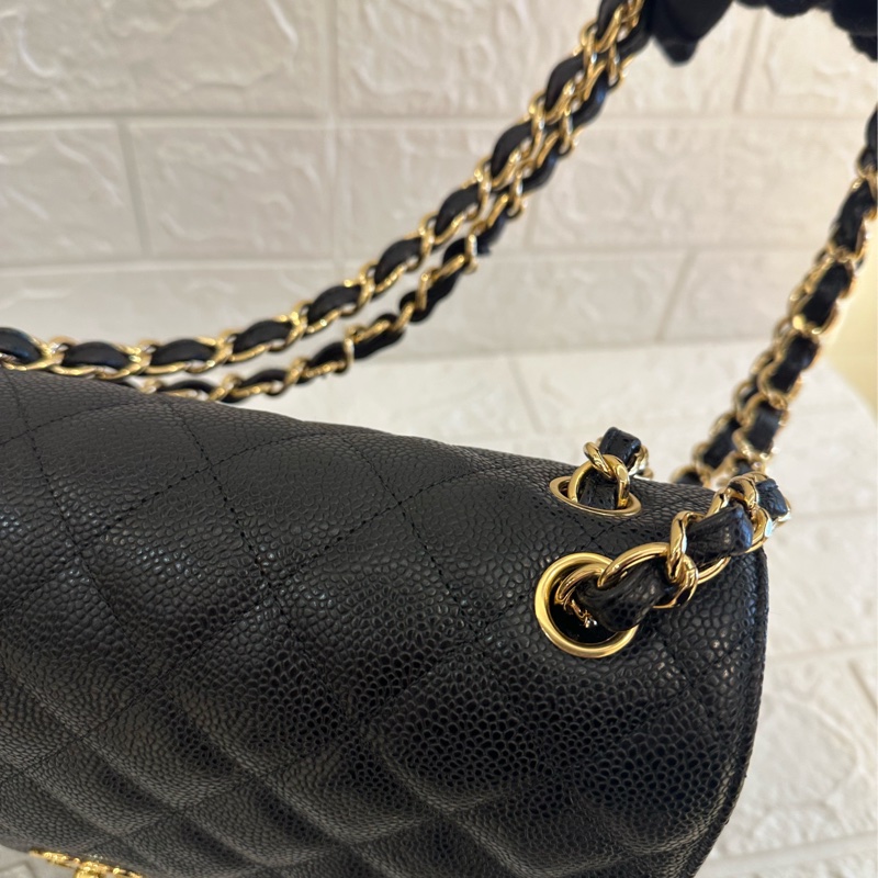CHANEL 黑荔枝金雙C JUMBO 超級划算價格-4