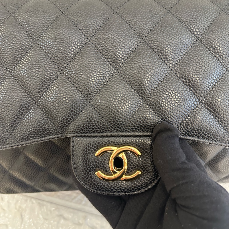 CHANEL 黑荔枝金雙C JUMBO 超級划算價格-25