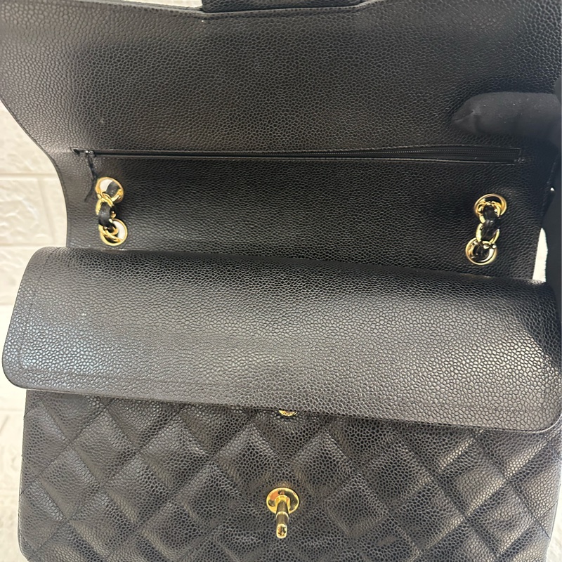 CHANEL 黑荔枝金雙C JUMBO 超級划算價格-29