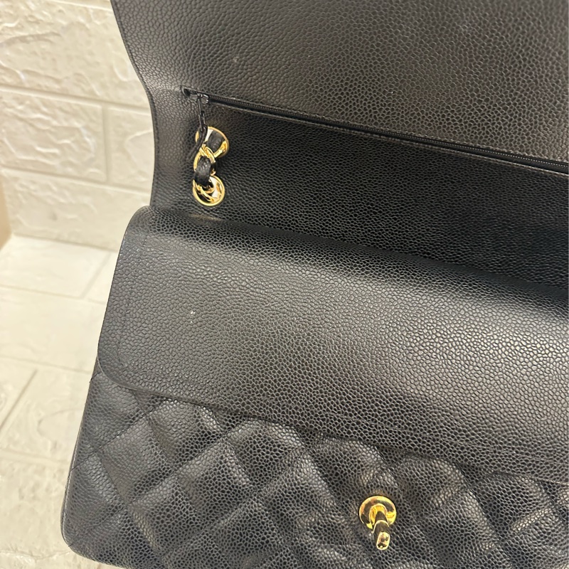 CHANEL 黑荔枝金雙C JUMBO 超級划算價格-34