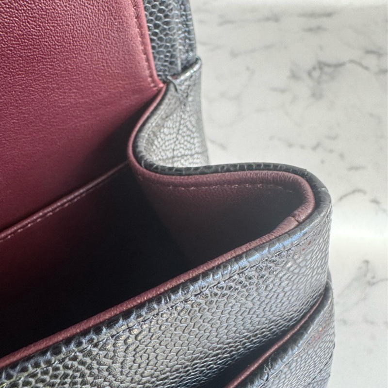 Chanel黑色荔枝金雙C jumbo 價格甜到爆✨-46