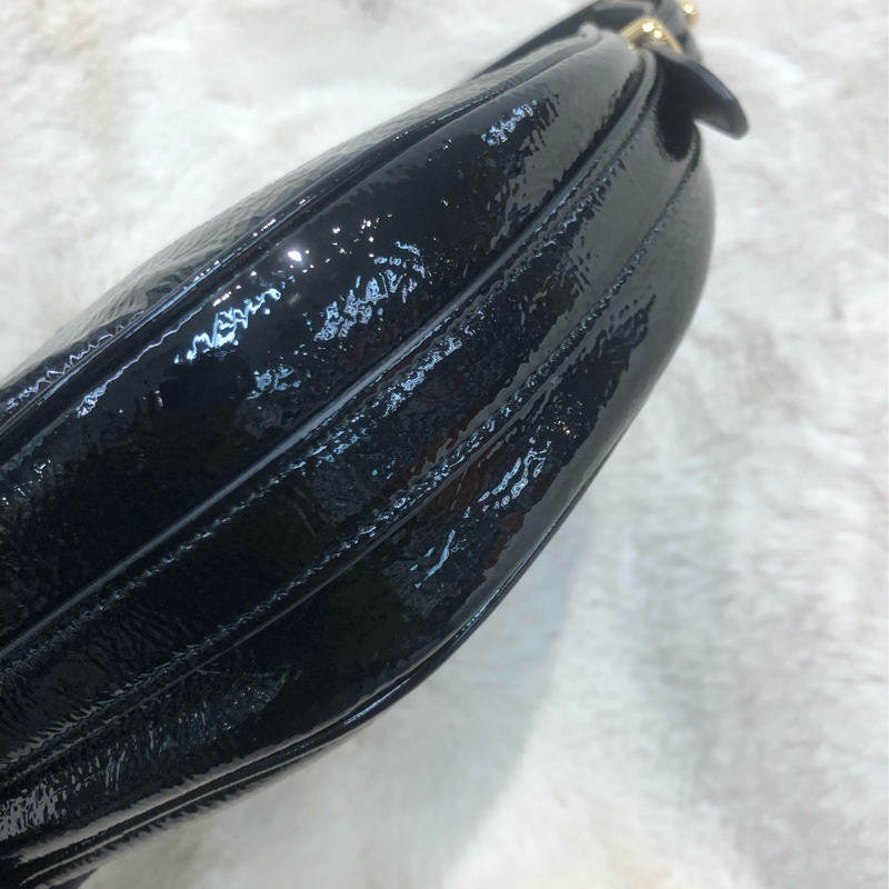 Prada 油蠟皮 金扣 Hobo 月亮 腋下包 XB902-14