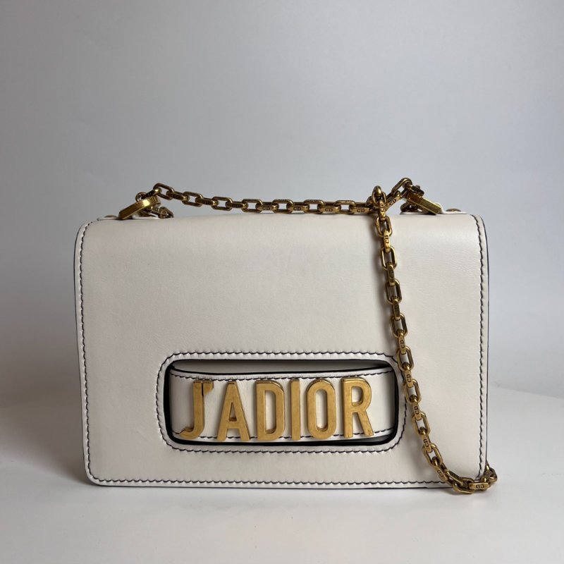 DIOR 白皮革Jadior鍊條包-0