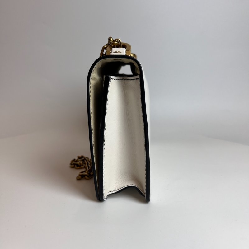 DIOR 白皮革Jadior鍊條包-2