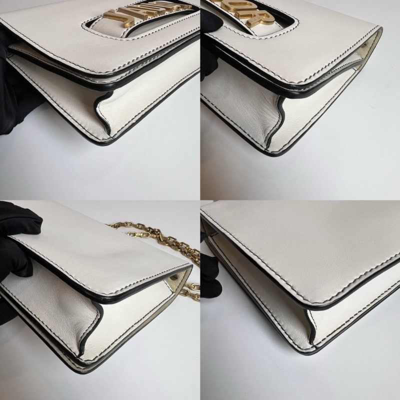 DIOR 白皮革Jadior鍊條包-11