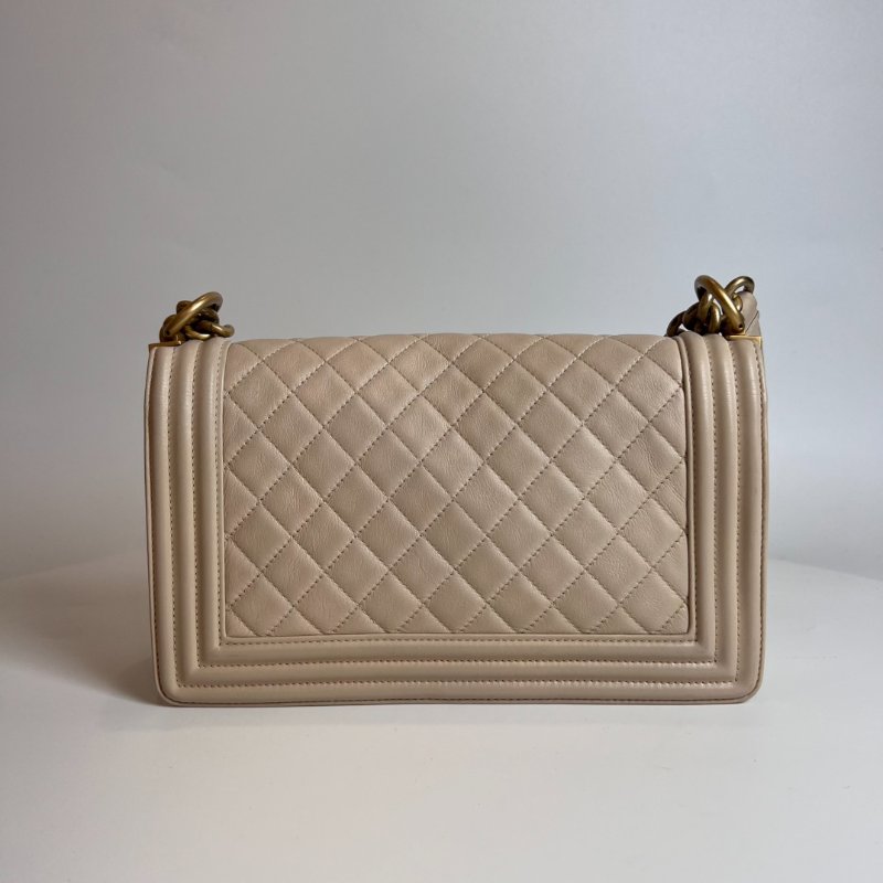 CHANEL BOY25 包粉復古金-1