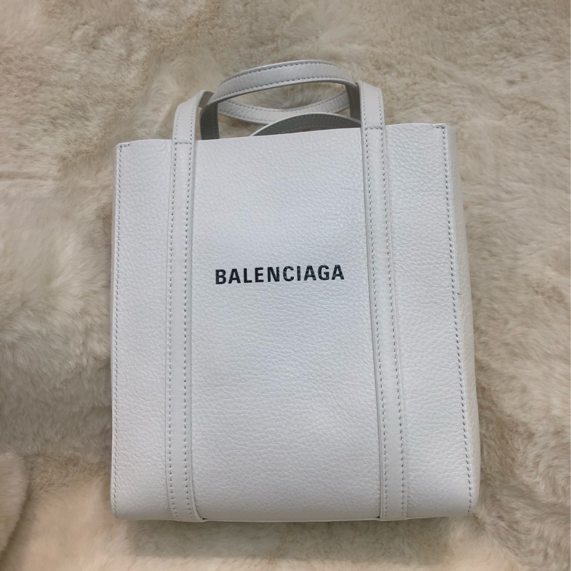 Balenciaga 巴黎世家白色牛皮小Tote bag XB836-0