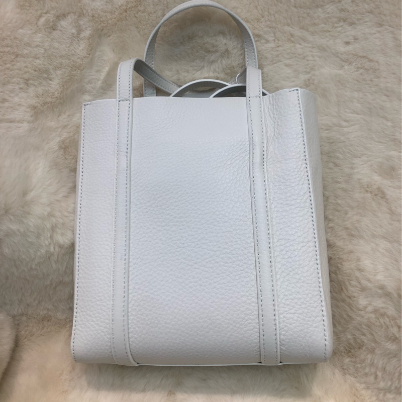 Balenciaga 巴黎世家白色牛皮小Tote bag XB836-1