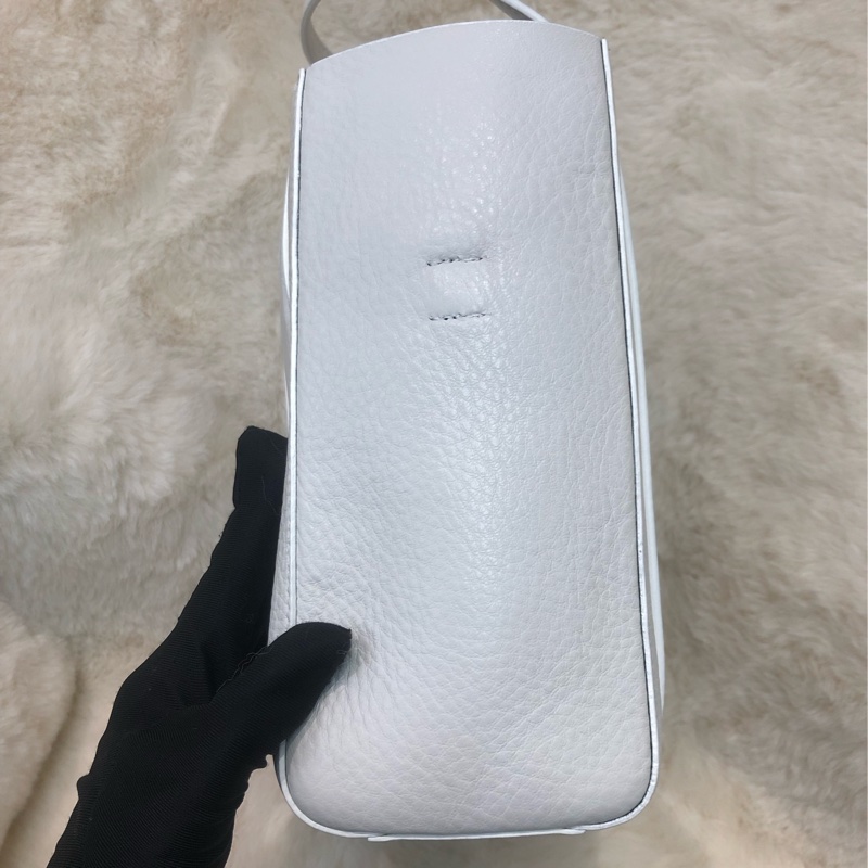 Balenciaga 巴黎世家白色牛皮小Tote bag XB836-2