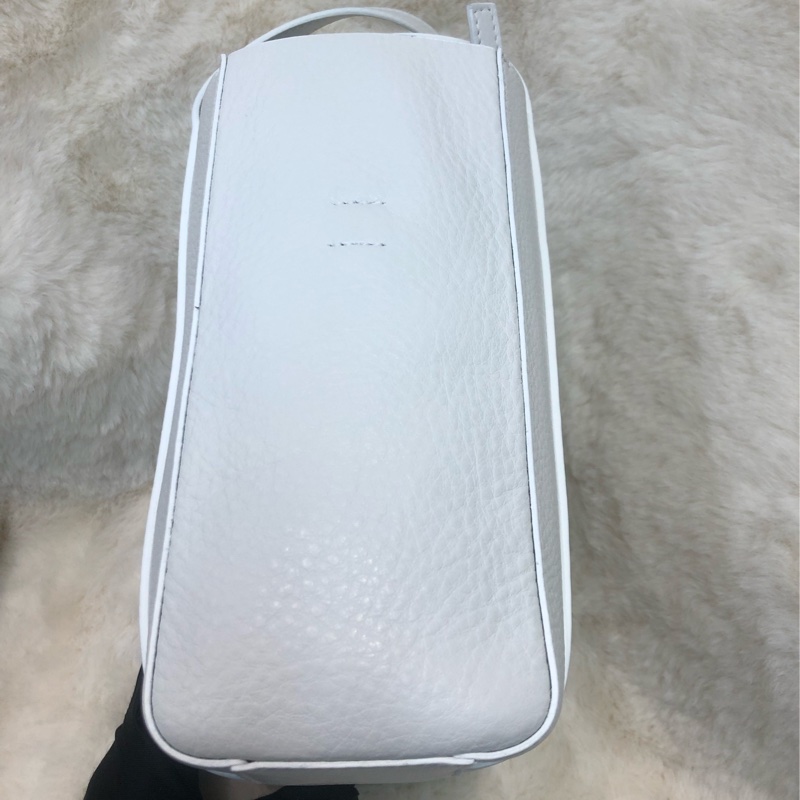 Balenciaga 巴黎世家白色牛皮小Tote bag XB836-3