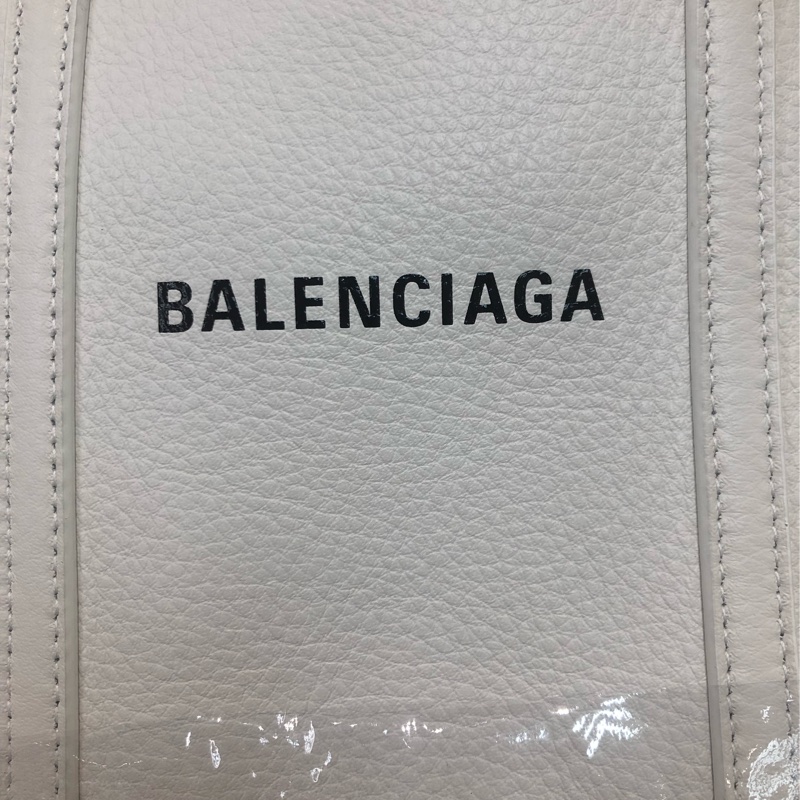 Balenciaga 巴黎世家白色牛皮小Tote bag XB836-8