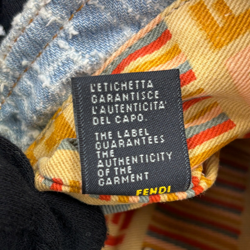 單寧斜背包 【FENDI 芬迪】 8BT075-8