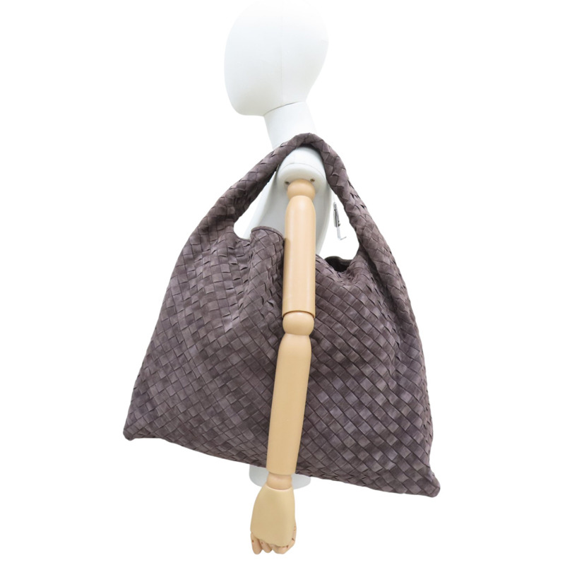棕色 編織麂皮 Hop 肩背包【BOTTEGA VENETA BV 寶緹嘉】-9