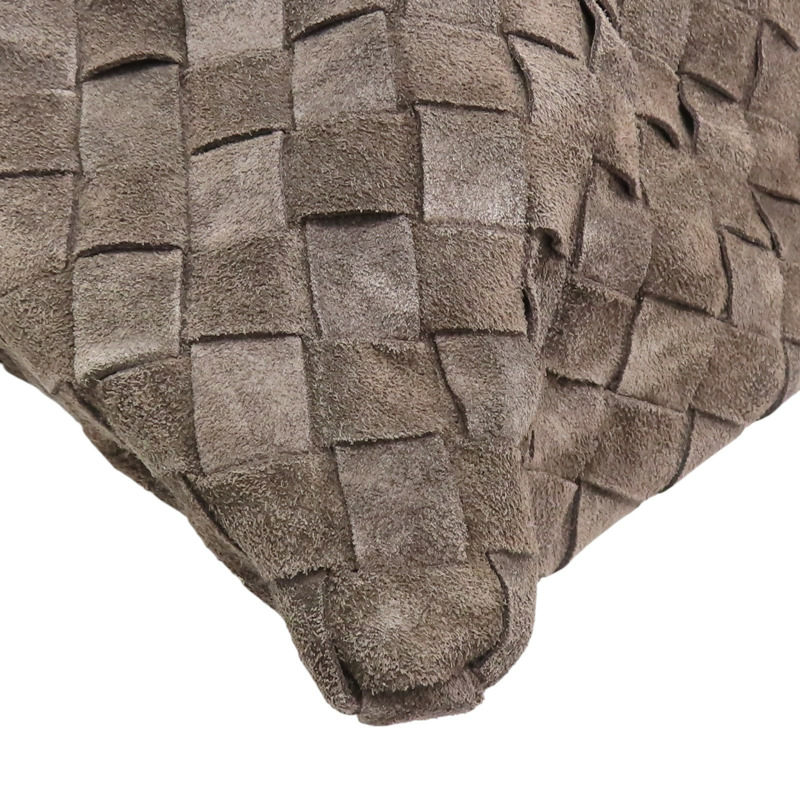 棕色 編織麂皮 Hop 肩背包【BOTTEGA VENETA BV 寶緹嘉】-11