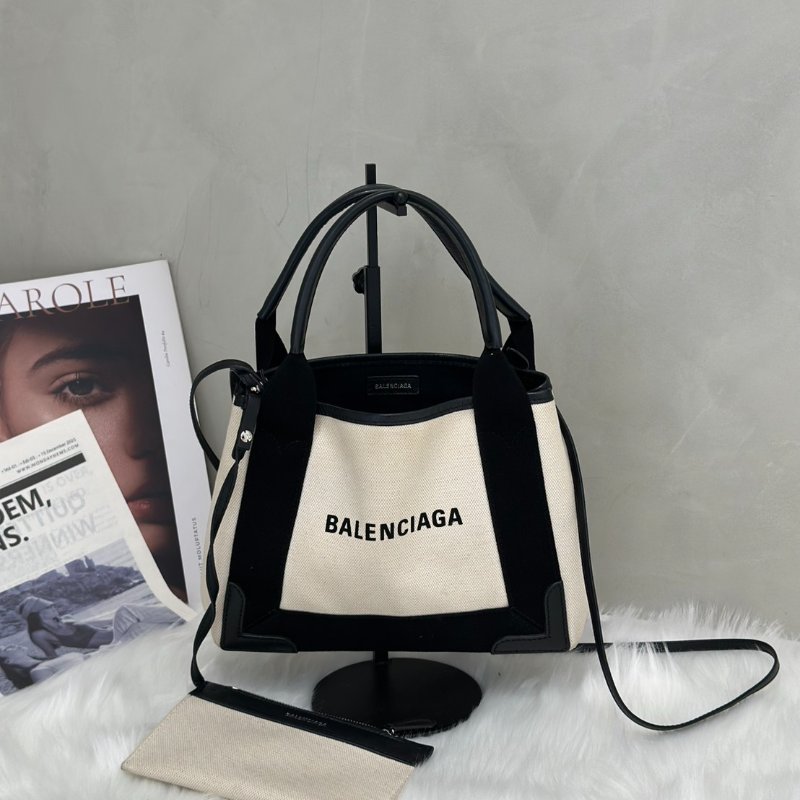Balenciaga Navy cabas帆布托特-0