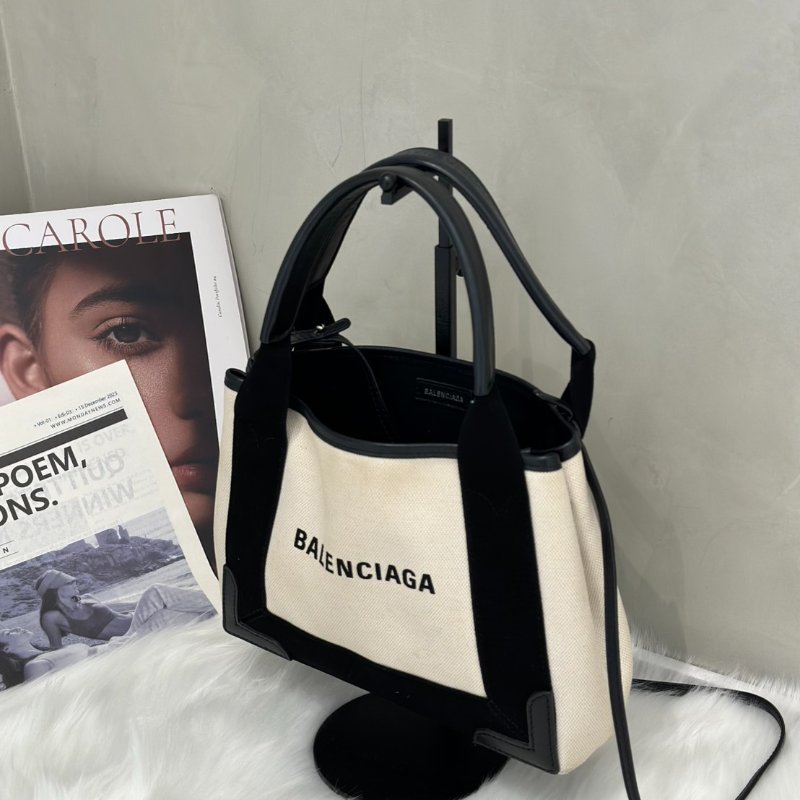 Balenciaga Navy cabas帆布托特-3