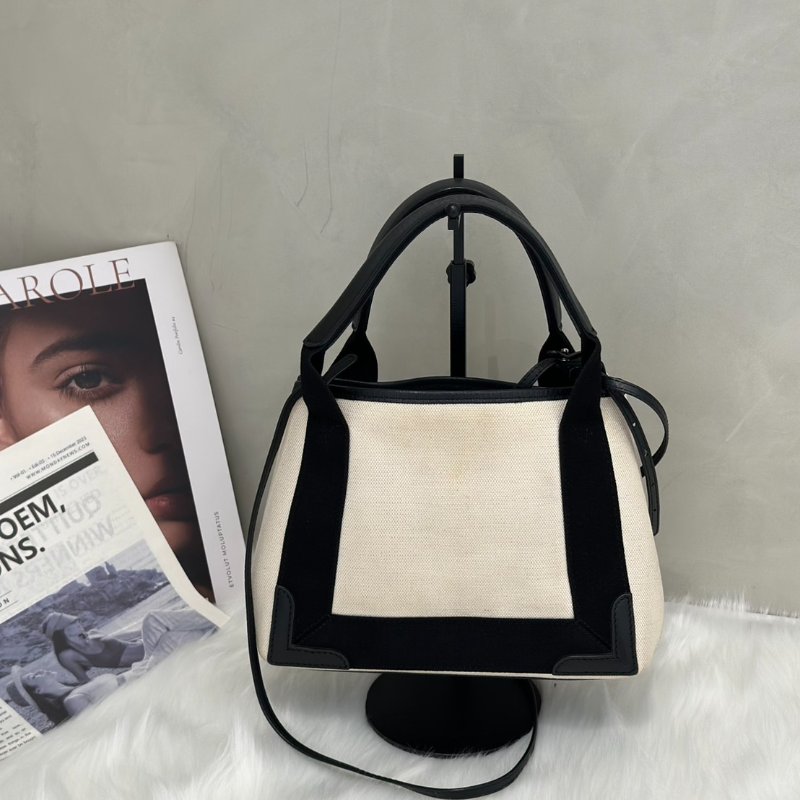 Balenciaga Navy cabas帆布托特-4