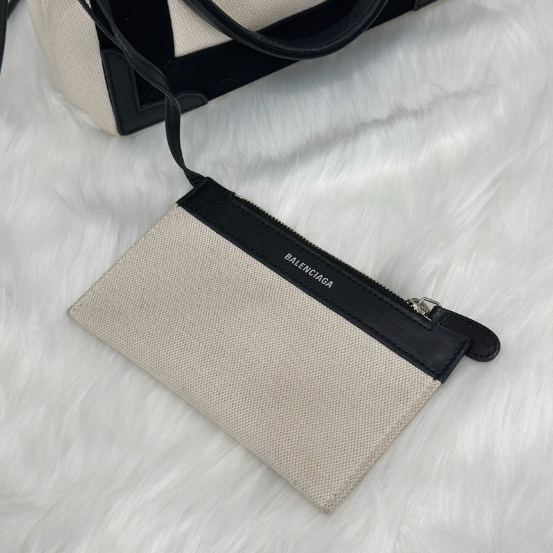 Balenciaga Navy cabas帆布托特-7