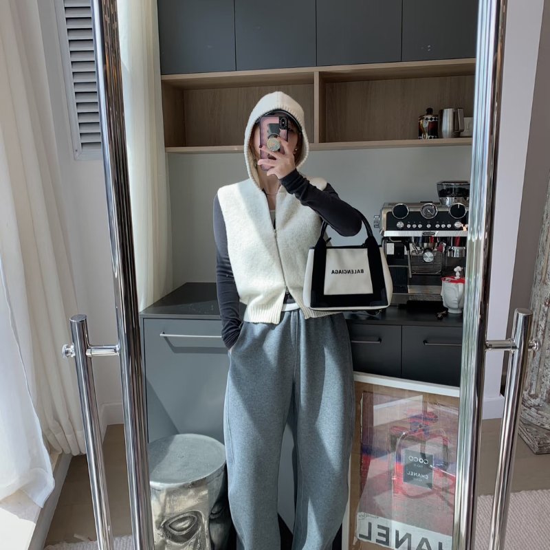 Balenciaga Navy cabas帆布托特-10