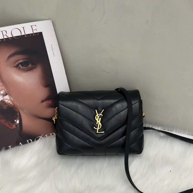 YSL Loulou toy方胖子 - 迷你黑金-0