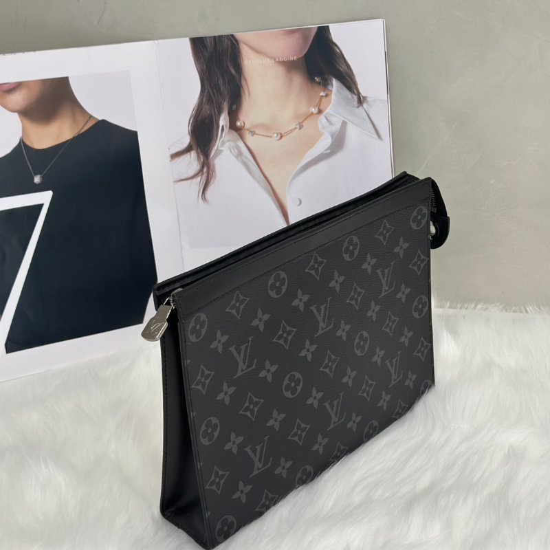 LOUIS VUITTON Pochette Voyage手拿包 - MM灰老花-2