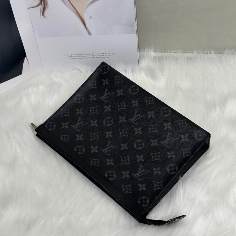 LOUIS VUITTON Pochette Voyage手拿包 - MM灰老花-5