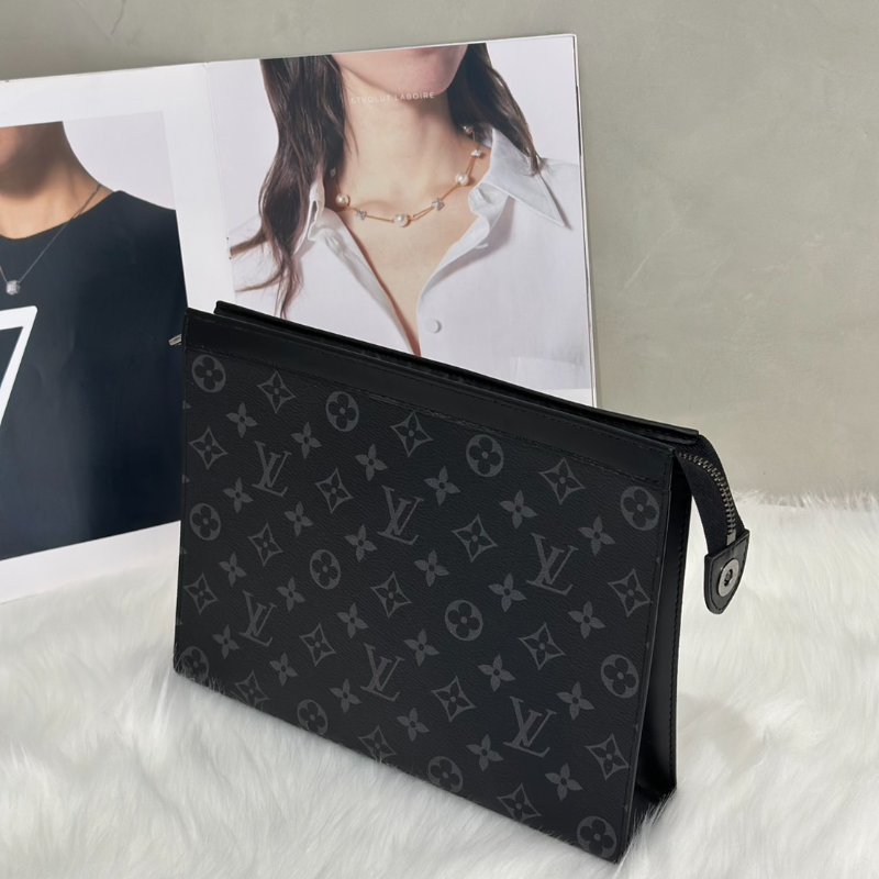 LOUIS VUITTON Pochette Voyage手拿包 - MM灰老花-6