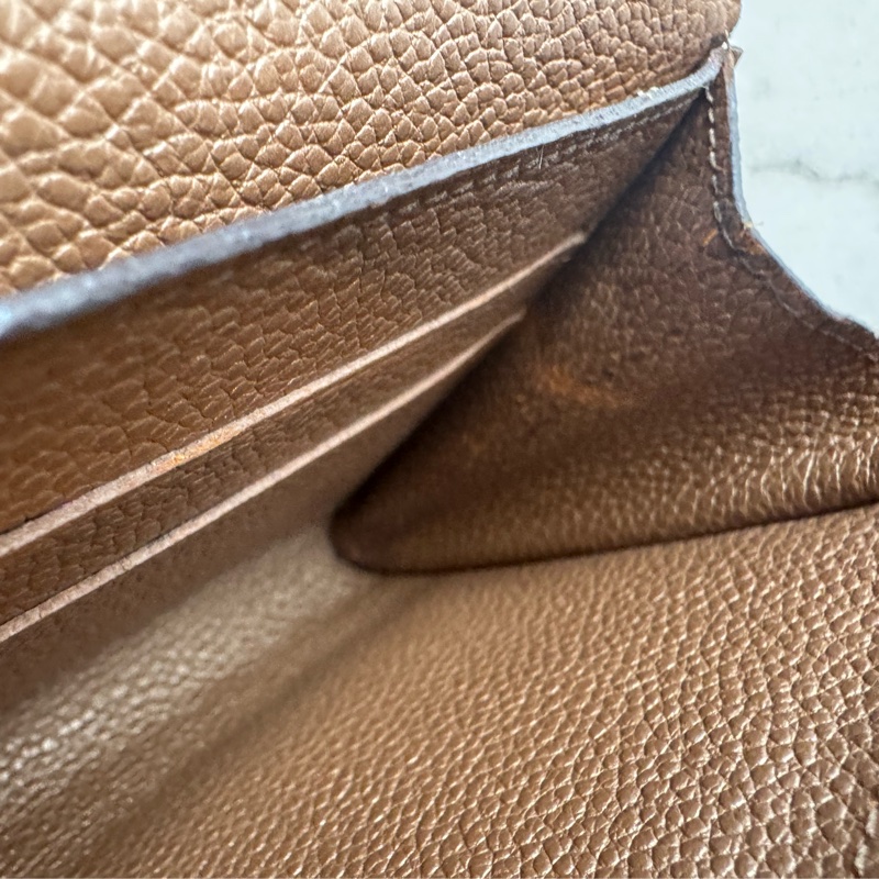 LV奶茶色信封釦式長夾➕零錢包-20