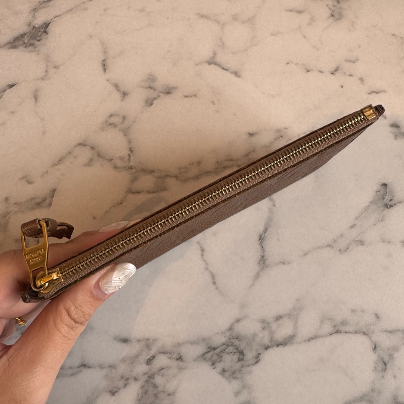 LV奶茶色信封釦式長夾➕零錢包-29