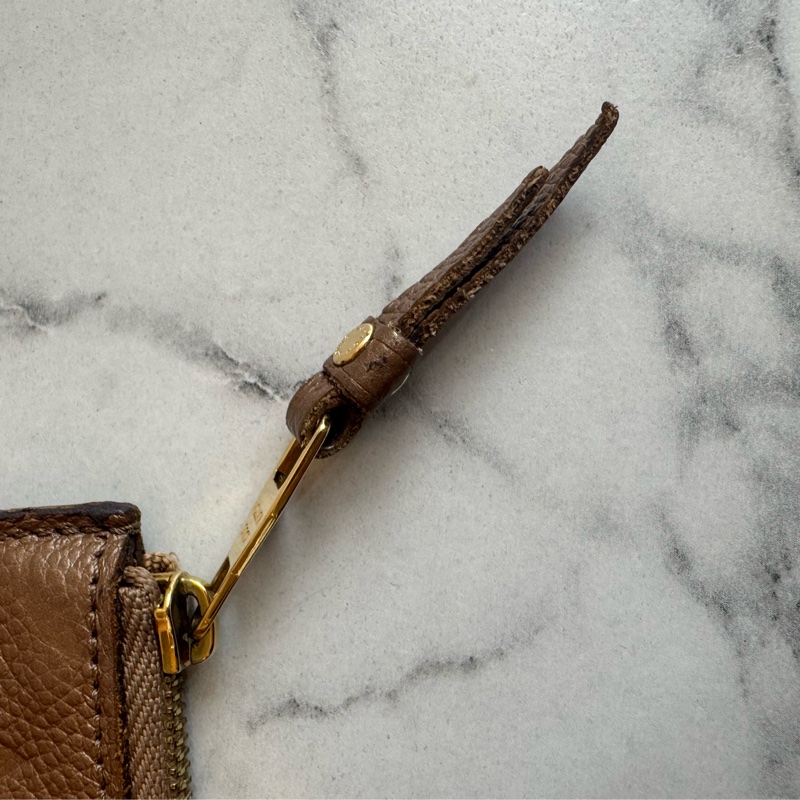 LV奶茶色信封釦式長夾➕零錢包-31