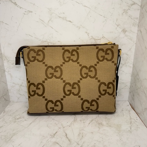 GUCCI 緹花布大LOGO斜背包
