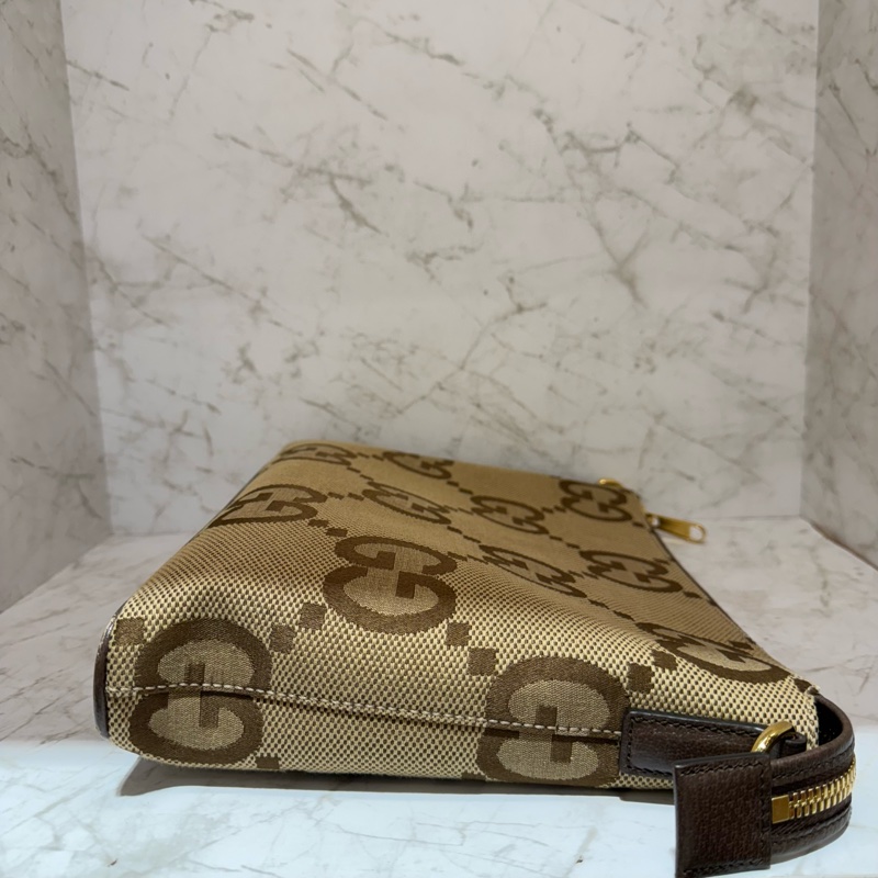 GUCCI 緹花布大LOGO斜背包-3