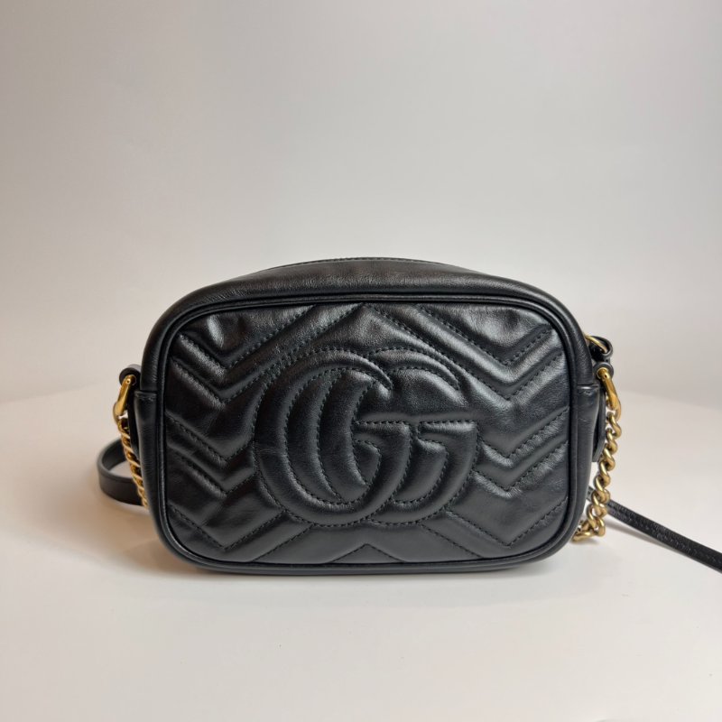 GUCCI 448065 黑Marmont相機包 18CM-1